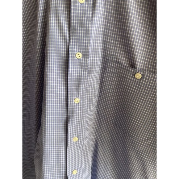 Men’s Urban Works Size Large Blue Plaid Long Sleeve Button Front Shirt W/pocket - Picture 3 of 9